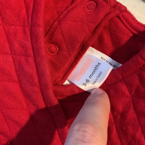 Red baby girl quilted jumper - Picture 2 of 3